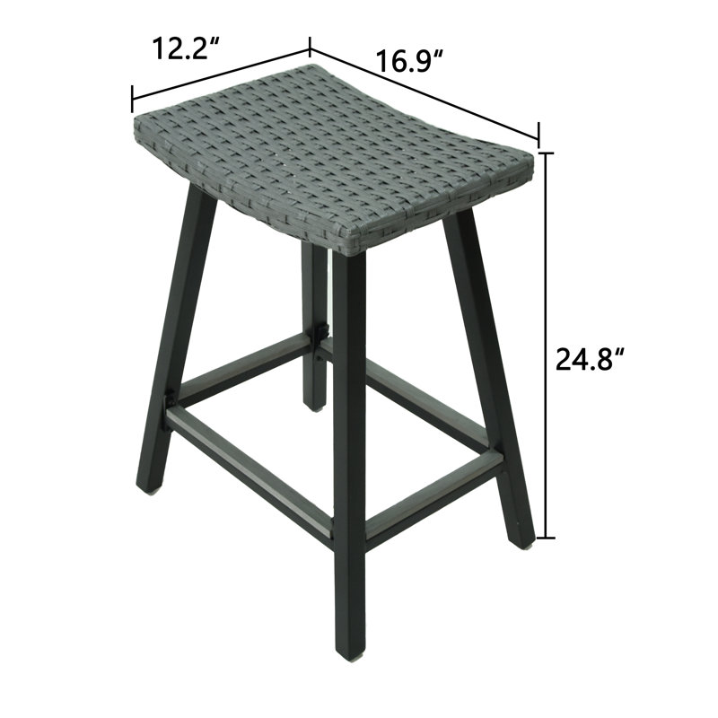 Wildon Home® Fassett 24.8" Patio Bar Stool Wayfair